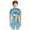 Blue, variant on Wolcakyue Boys One-Piece Short Sleeve Swimsuits Rash Guard Suits Swimwear 50  Uv Sun Protective Zip,Blue 9-10 Years