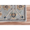 thumbnail image 3 of LR Home Daisey 2'3" x 6'9" Blue/Gray Trellis Wool Indoor Runner Area Rug, 3 of 6