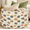 Multicolor 2, variant on Jiaoprinted Tropical Palm Leaves Large Round Collapsible Storage Basket, 65L Fabric Storage Organizer Bin with Handles for Blankets Linens Clothes, 19.4" x 13.3" Hibiscus Flowers Summer
