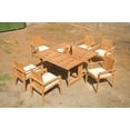 thumbnail image 4 of Grade-A Teak Dining Set: 6 Seater 7 Pc: 60" Square Rectangle Butterfly Table And 6 Clipper Stacking Arm Chairs Outdoor Patio WholesaleTeak #51CP1407, 4 of 4