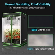 ALPHAGROW 4 x 4 ft Grow Tent Kit with Twin Doors, 4 in Inline Fan, Carbon Filter and Black Ducting