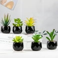 thumbnail image 5 of Artificial Succulent Plant Mini - Plastic Greenery Decoration Faux Potted Plant, 5 of 5