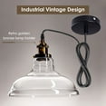 thumbnail image 3 of DELight Hanging Flashlight Shaped Mouth-blown Transparent Glass Shade Vintage Pendent Fixture for Ceiling Lamp Lighting, 3 of 9