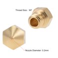 thumbnail image 3 of Cabezal de boquilla de impresora 3D de 0.2 mm, rosca M7, reemplazo para MK10, extrusora de 1.75 mm, latón, 5 piezas, 3 of 4