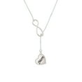 thumbnail image 2 of Delight Jewelry Silvertone Script Mom Heart Silver tone Elegant Infinity Lariat Necklace, 2 of 4