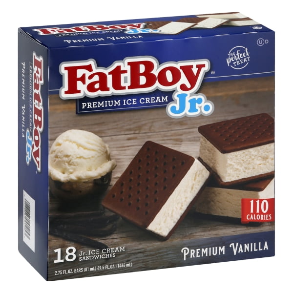 Fatboy Junior Premium Vanilla Ice Cream Sandwiches 18 Ea Walmart Com Walmart Com