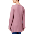 thumbnail image 2 of Style & Co Womens Tender Mauve Long-Sleeve Lace-Up Tunic Crew Neck Sweater XS, 2 of 2
