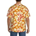 thumbnail image 5 of Xecao offers the Orchids Flowers for Men's Casual Short-sleeved Shirt, a button-up collared shirt with a pocket, perfect for beach vacations and yacht travel in the Small size., 5 of 7