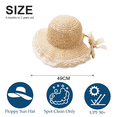 thumbnail image 2 of Head circumference 49cm children's straw hat, baby hat, sun hat, beach hat, sunscreen, children's baby sun hat - Beige, 2 of 5