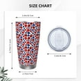 thumbnail image 4 of Fotbe Ladybugs Pattern 20 oz Tumbler Stainless Steel Vacuum Insulated Coffee Ice Cup Double Wall Travel Flask Leak-proof Coffee Cup-Straw Three-piece Set, 4 of 8