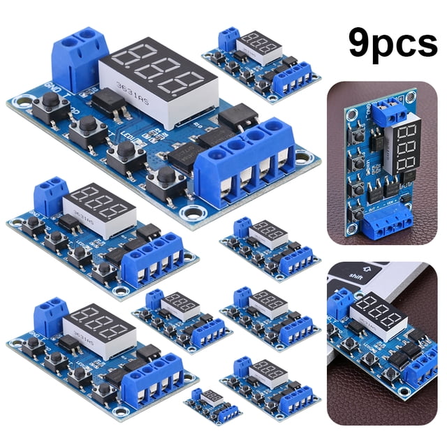 Interruptor Retardo Del Temporizador Ciclo Disparo Placa Circuito 12 24V Control Tubo Dual MOS