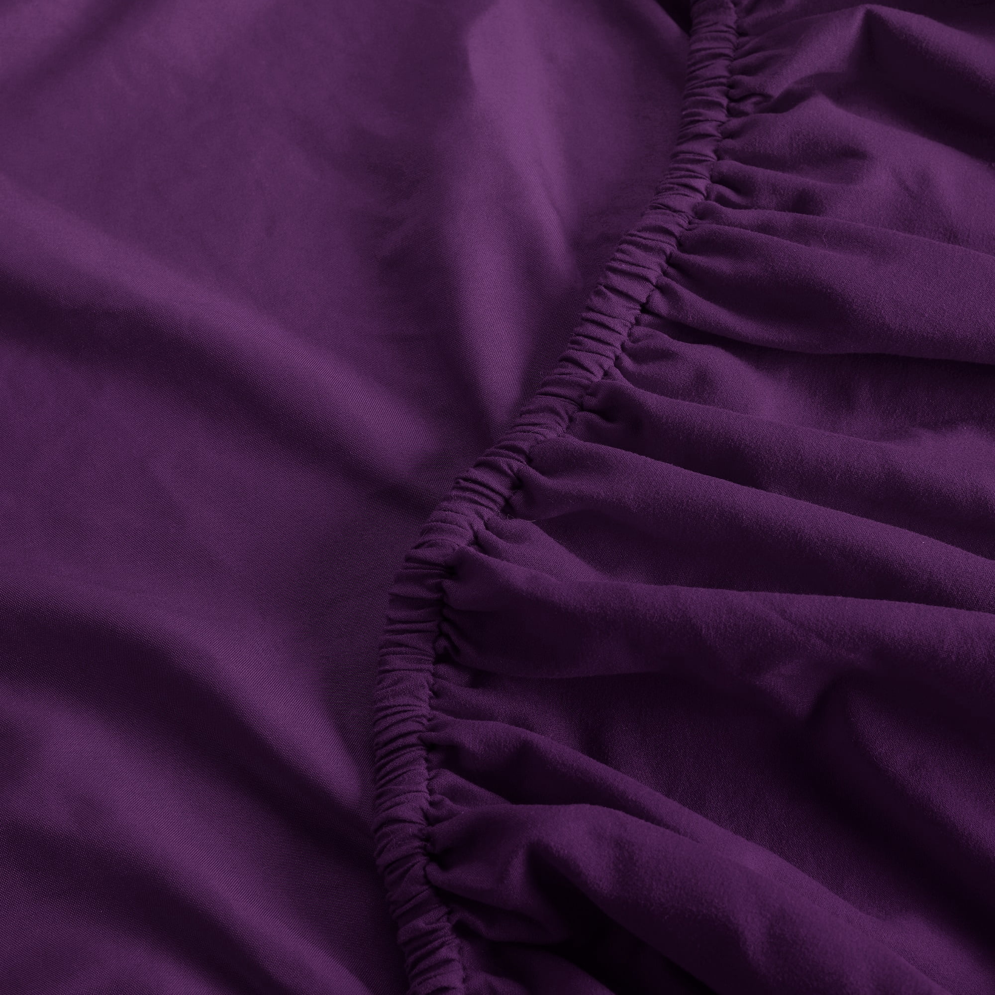 Serta Simply Clean 3-Piece Antimicrobial Solid Bed Sheet Set, Twin, Purple