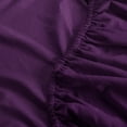 thumbnail image 6 of Serta Simply Clean 3-Piece Antimicrobial Solid Bed Sheet Set, Twin-XL, Purple, 6 of 10