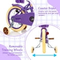 thumbnail image 6 of KORIMEFA Bike for Toddlers and Kids Ages 6-9 Years Old, 16 inch Kids Bike with Training Wheels & Basket, 16 in Girl Bicycle with Handbrake & Kickstand, 6 of 14