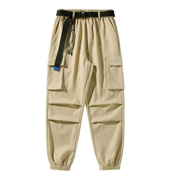 PMUYBHF Cargo Work Pants for Men Construction Knee Pad Men Casual Cargo Pants Men and Women Bunched Foot Outdoor Hiking Pants Men's Pants Drawstring Baggy Sweatpants Men