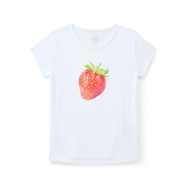 Wonder Nation Girls Embellished Graphic Tee with Short Sleeves, Sizes 4-18 & Plus