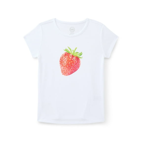 Wonder Nation Girls' Embellished Graphic Tee with Short Sleeves, Sizes 4-18 & Plus