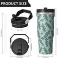 thumbnail image 5 of Camouflage 30oz Handheld Travel Tumbler with Handle – Double Wall Stainless Steel Insulated Cup, Flip Straw Lid, Leak-Proof & BPA-Free for Hot and Cold Drinks – Durable Coffee & Juice Mug Black, 5 of 6