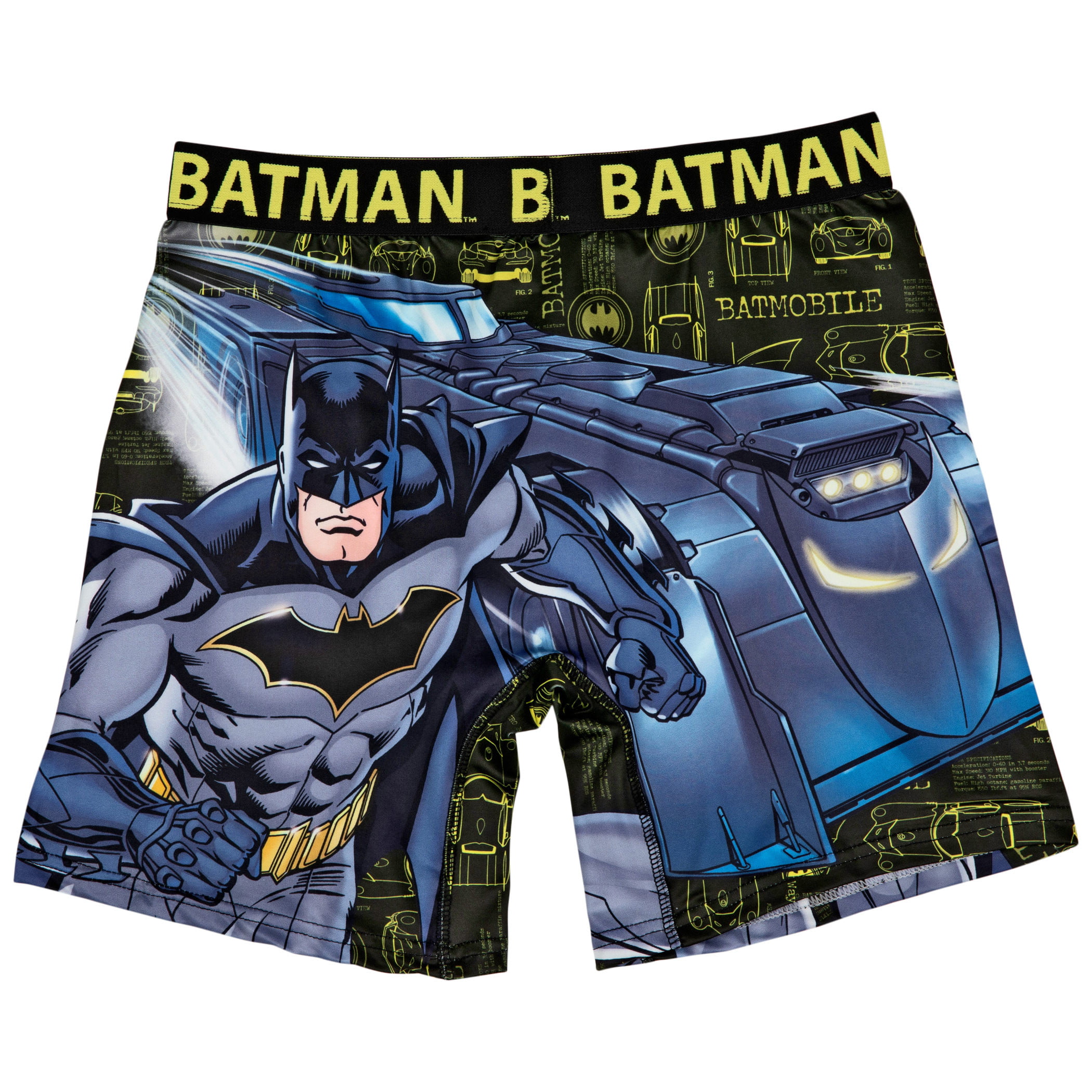  DC Comics Batman with Batmobile Boxer Briefs (as1, alpha, s,  regular, regular, Small (28-30)) : Clothing, Shoes & Jewelry