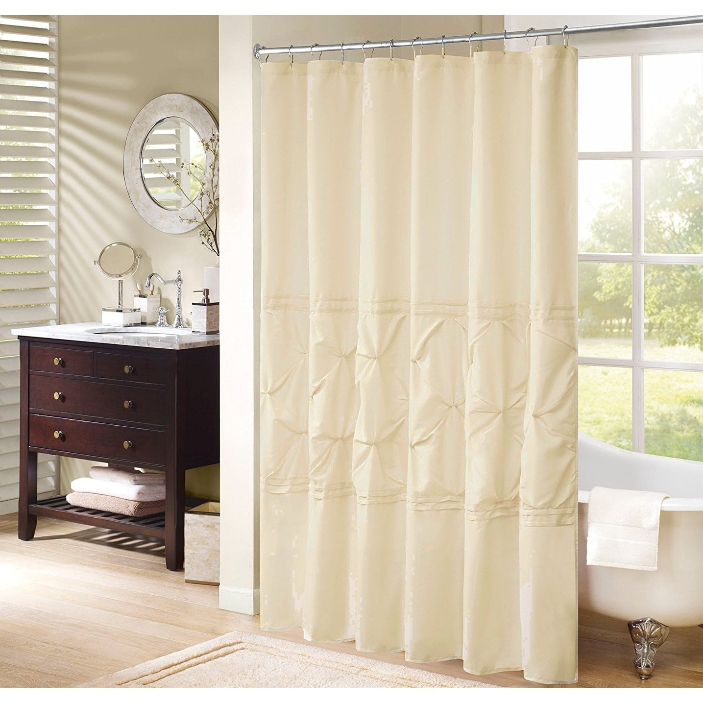 Vinyl Boutique Shop Cavoy Shower Curtain Ivory Tufted Pattern Walmart
