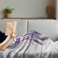 thumbnail image 3 of Feather Soft Flannel Fleece Blanket, Bull Skull Illustration with Dreamcatcher and Watercolor Splashes Abstract, Cozy Plush for Indoor and Outdoor Use, 70" x 90", Lavender Black Grey, by Ambesonne, 3 of 5