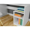 thumbnail image 2 of Modern Design White Writing Desk with Book Storage, Computer Workstation, White Finish, 2 of 4