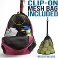 thumbnail image 3 of Athletico Premier Tennis Backpack - Tennis Bag Holds 2 Rackets in Padded Compartment | Separate Ventilated Shoe Compartment | Tennis Bags for Men or Women (Pink), 3 of 9