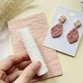 thumbnail image 3 of Polymer Clay Texture Roller Clay Earring Molds Polymers Clay Texture Sheets Polymer Clays Floral Textures Roller Embossing Pottery Textures Rollers for DIY Making, 3 of 9