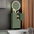thumbnail image 7 of CZMJY Bathroom Floor Storage Cabinet, Bathroom Storage Unit, Freestanding Cabinet with 2 Drawers and 2 Doors, Adjustable Shelf, 11.8 x 23.6 x 43.3 Inches, Forest Green, 7 of 7