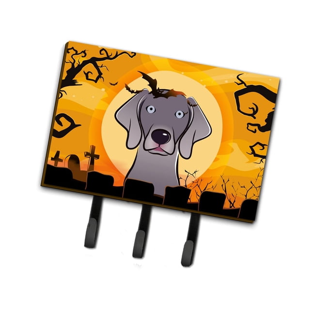 ""Caroline'S Treasures Bb1789Th68 Correa O Llavero De Weimaraner De Halloween, Grande, Multicolor""