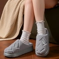 thumbnail image 3 of Womens Fuzzy Slippers Warm Plush House Slippers Indoor Outdoor Cozy Slippers for Women and Men Soft Thick Sole Winter Home Shoes Comfortable Couple Furry Slides, 3 of 6