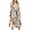 Leaf Apricot, variant on Women's Floral Chiffon Midi Dress Puff Long Sleeve Mock Neck Summer Wedding Guest Party Dresses Fall 2026 Outfits Floral Green Medium