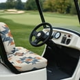 thumbnail image 4 of POLERO Aztec Ethnic Geometric Print Golf Cart Seat Covers for Club Car Precedent Ordinary Seats, Breathable Front and Back Seat Cushion Cover for Golf Cart, Easy to Install, 4 of 8