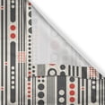 thumbnail image 5 of Ambesonne Modern Grommet Curtain, Stripes Circles Minimal, 50" x 84", Charcoal Grey Scarlet, 5 of 6
