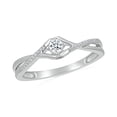 thumbnail image 1 of DGOLD Bague de Promesse Délicate pour Femmes en Or 10 Kt avec Diamant Blanc Rond (1/6 cttw), 1 of 3