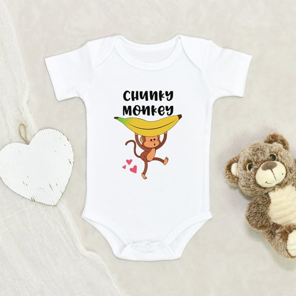 Newbabywishes - Chunky Monkey Banana Baby Clothes for Boys and Girls - Animals Baby Clothing