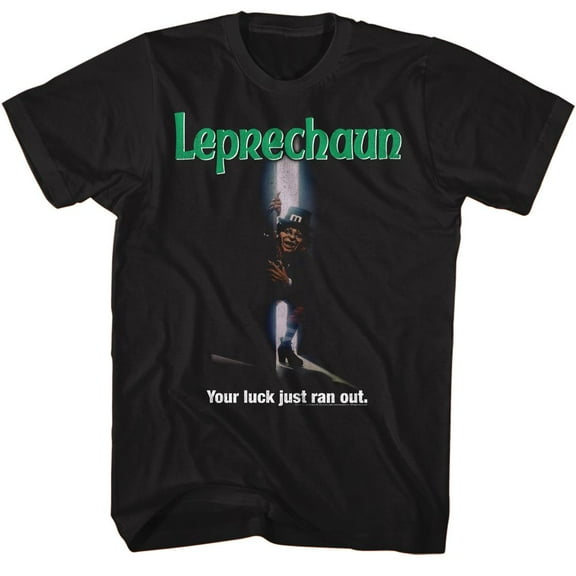Leprechaun Poster Ish Black Adult T-Shirt