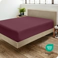 thumbnail image 5 of Bare Home Luxury 1800 Collection Fitted Sheet, Ultra-Soft, Deep Pocket, Queen, Burgundy, 5 of 8