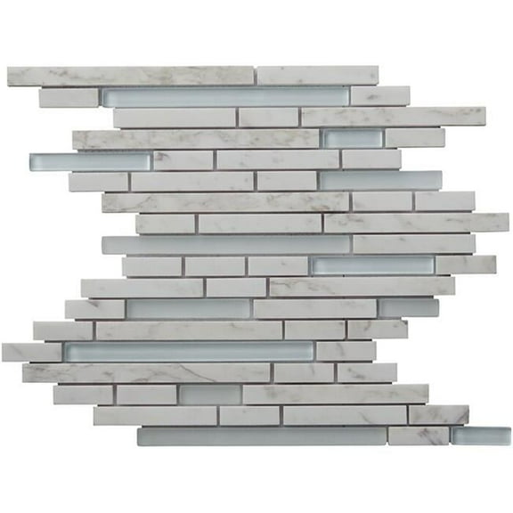 Intrend Tile NS020-E Carrara Stone Eternity Linear Glass Blend