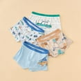 thumbnail image 3 of Tiijoy Boys Tagless Cotton Boxer Briefs Stretch Soft Underwear Shorts, 4-Pack, 3 of 3