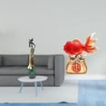 thumbnail image 2 of Escultura de mujer tribal africana con figura de koi Feng Shui. Estatua decorativa ligera para el hogar, la oficina, la entrada del hotel o como r, 2 of 8