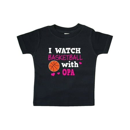 

Inktastic I Watch Basketball with Opa Gift Baby Girl T-Shirt
