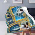 thumbnail image 4 of Shark Blanket for Baby Boy Girl, Soft Fleece Throw Blanket for Couch Bed, Shark Gifts for Shark Lovers, Cozy Lightweight Blanket Toddler Kids Adults, 50×60 Inch, 4 of 6