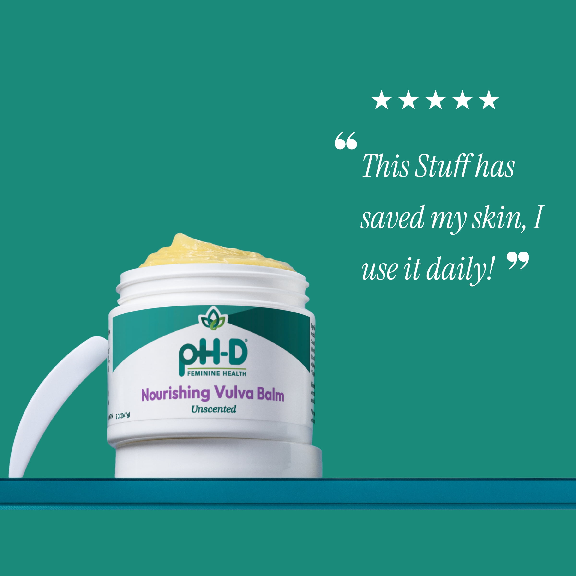 pH-D Feminine Health Nourishing Vulva Balm, Hydrating & Soothing Moisturizer, 2 Ounces