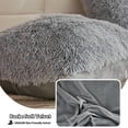 thumbnail image 5 of LIFEREVO 2 Pack Grey Shaggy Plush Faux Fur Throw Pillow Covers,Fuzzy Decorative Pillow Case,Luxury Square Soft Cushion Case for Sofa Bedroom Car(Gray,18"x18"), 5 of 6