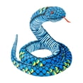 thumbnail image 2 of Large Snake Stuffed Animal 47" Snake Plush Toy Funny Gift for Birthday Party Hallowen Valentine's Day Easter Bedroom Decor Plushie Decorations Blue, 1Pcs, 2 of 6