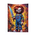 thumbnail image 3 of Child's Play Chucky Throw Blanket 50"X70" Air Conditioning Blanket Quilt Soft Cozy Bed Flannel Blanket For Couch Sofa Travel Camping, 3 of 9