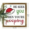 thumbnail image 4 of Clearance&nbsp;Sale!! Hot Double Wooden Christmas Picture Frame Christmas Tabletop Decoration Christmas Decor He Sees You When You're, 4 of 8