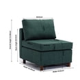 thumbnail image 4 of Newboti Furniture Middle Module Fabric Linen for Modular Sofa Sectional Sofa Couch Accent Armless Chair, Cushion Covers Non-Removable and Non-Washable,Green 92074, 4 of 7