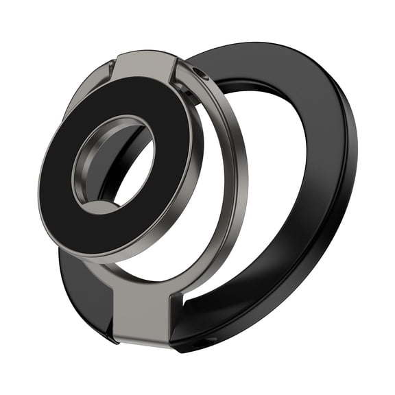 MagSafe Phone Grip Holder Dual-Sided Magnetic Finger Ring Adjustable Kickstand Loop for iPhone Samsung S25 Ultra S24 FE, Magnet Phone Stand Grip Compatible with Mag Car Mounts